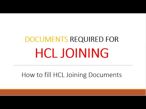 Documents required for HCL Joining ( Fresher ) |  How to fill the documents ?