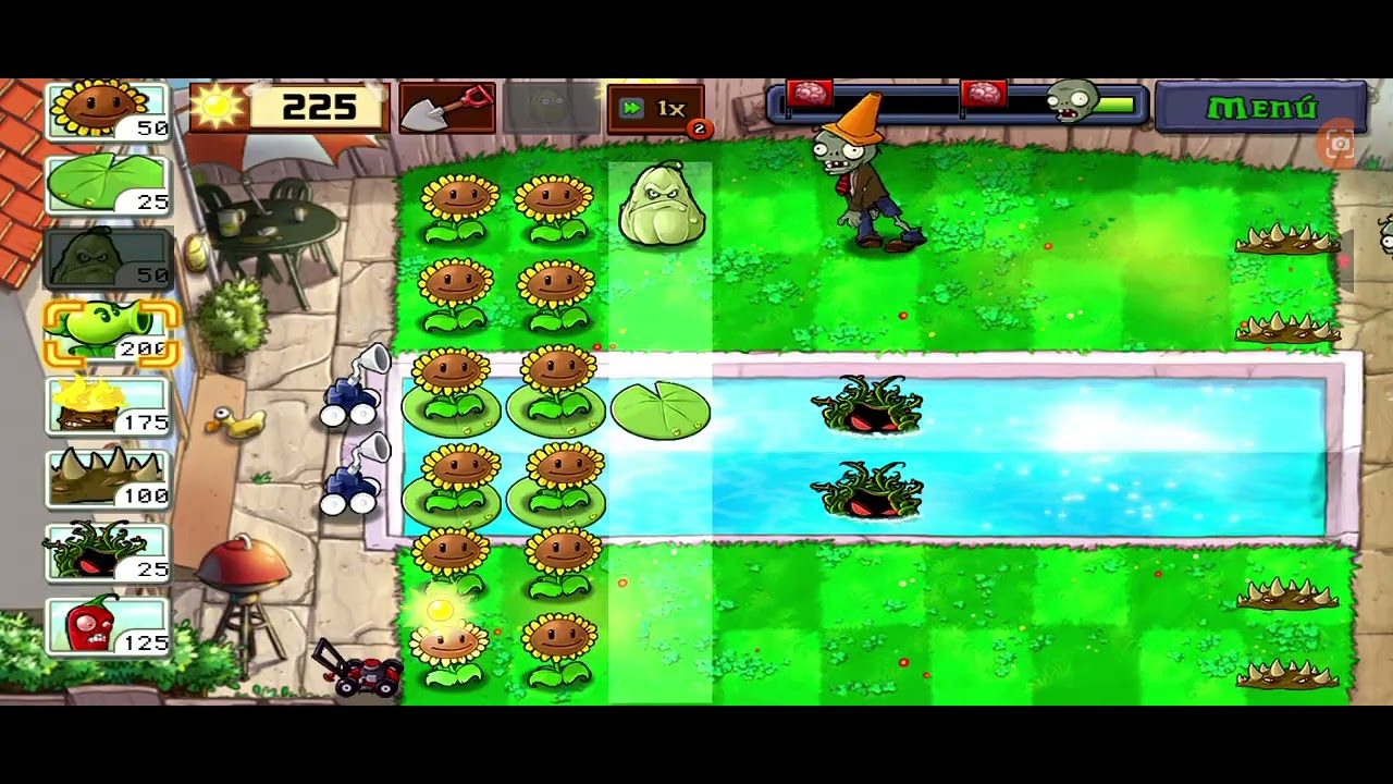 Nivel 8 plantas vs Zombies #pvzgameplay #plantsvszombies #pvzmobile # ...