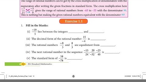 TN samacheer | Standard 8 | Maths | Unit1 | Ex 1.1-1,2 || SJR SIMPLE EDUCATION