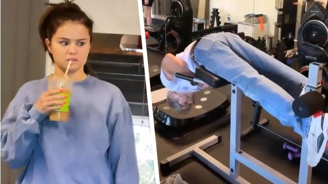 Selena Gomez SHOCKED By Grandpa's Gym Routine 