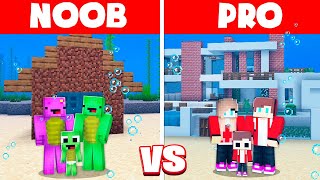 Mikey vs JJ UNDERWATER House Battle in Minecraft! (Maizen)