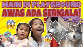 MAIN DI PLAYGROUND, THALIA &amp; THANIA ADA DI DONGENG SERIGALA ‼️ | MOP KIDS