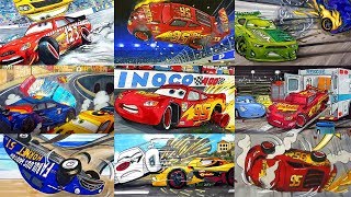 CARS 3 2 & 1 Crash Scenes Compilation . Drawing and Coloring Pages . Tim Tim TV
