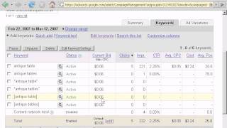 Google Adwords Tutorial - How To Make Bid Changes In Your Adwords Advertising Campaign