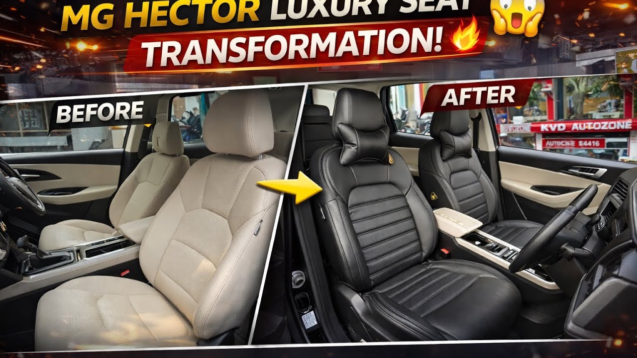 Unbelievable MG Hector Interior Transformation 🔥 KVD Autozone Magic ...