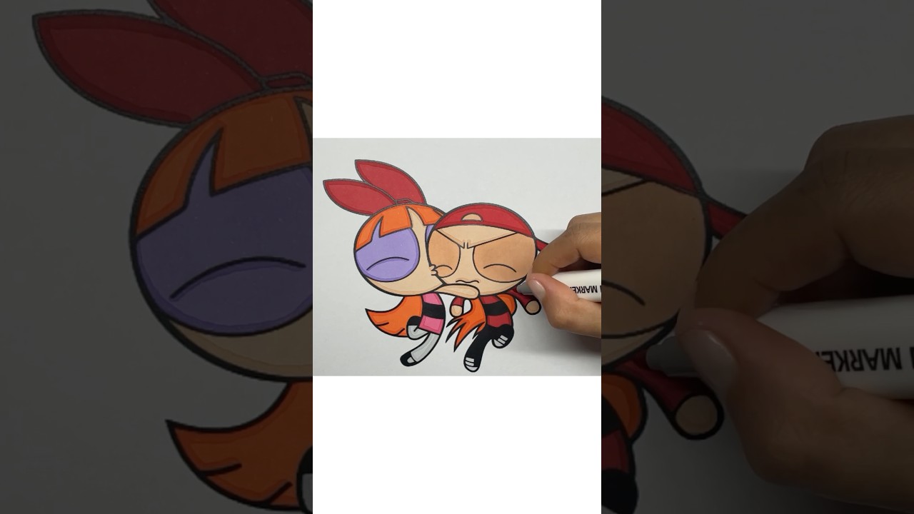 Coloring Pink Puff Girl & Red Ruff Boy | 