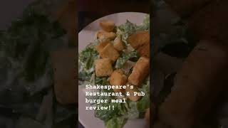 Shakespeare's Restaurant & Pub burger review!! #shorts #honestreview #foodreviewshorts