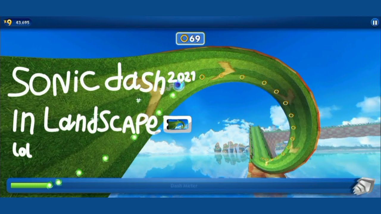 Sonic Dash 2021 in Landscape mode
