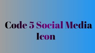 Code 5 Social Media icon in.html #101