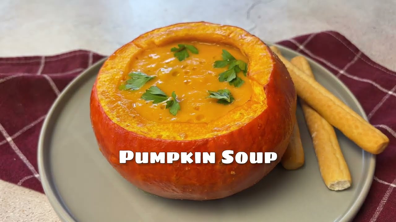 German Pumpkin Soup (KÜRBISSUPPE) Recipe for Kids!