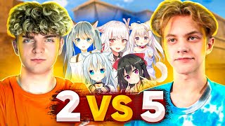 😱ЛЮСИК И САЙЛЕС VS 5 ДЕВУШЕК В STANDOFF 2