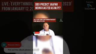 DID I PREDICT JAAFAR JACKSON BEING CASTED AS MJ?! 😱 #michaeljackson #JaafarJackson #Shorts