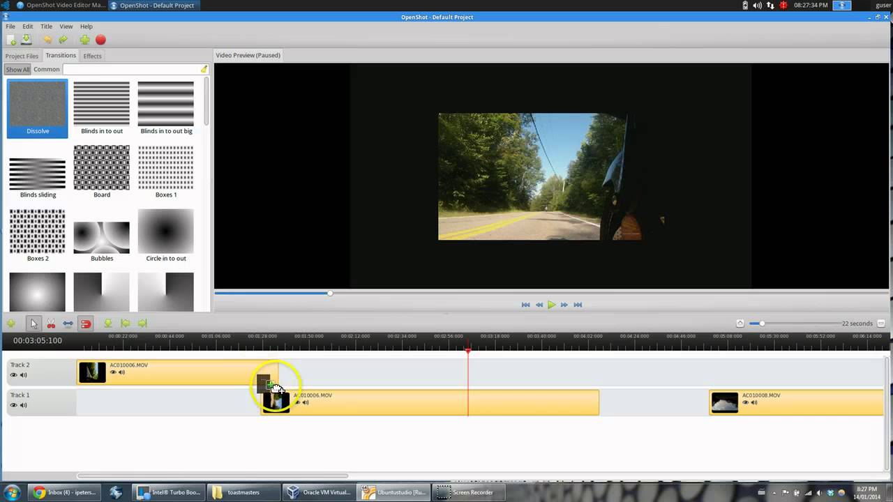 Splicing video Openshot vs. Kdenlive YouTube