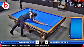 TOLGAHAN KİRAZ vs HAKAN İNCEKARA | FİNAL 1/4 | TÜRKİYE 3 Cushion Billiards A-Category STAGE 1 2024