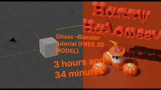 Ghost –Blender tutorial (FREE 3D MODEL)
