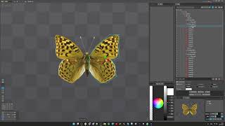Spine 2D Butterfly wings shadow