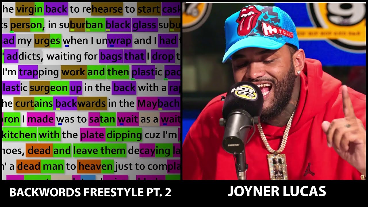 Joyner Lucas Backwords Freestyle Part 2 [Rhyme Scheme] Highlighted