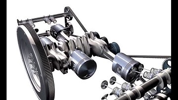 4 cylinder BOXER DOHC engine - 3D animation