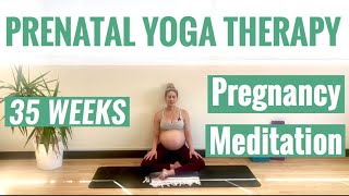 Meditation For Pregnancy ( 35 Weeks) | ROOT Yoga Therapy with Jasmine