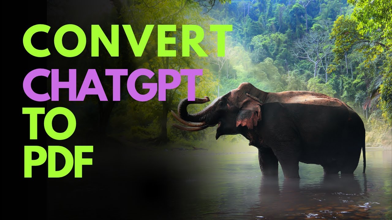 How to Convert ChatGPT chat to PDF #chatgptopdf #chatgptpdf - YouTube