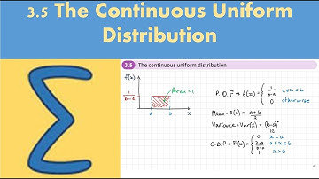 3.5 The continuous uniform distribution  (Further Statistics 2 - Chapter 3:Continuous distributions)