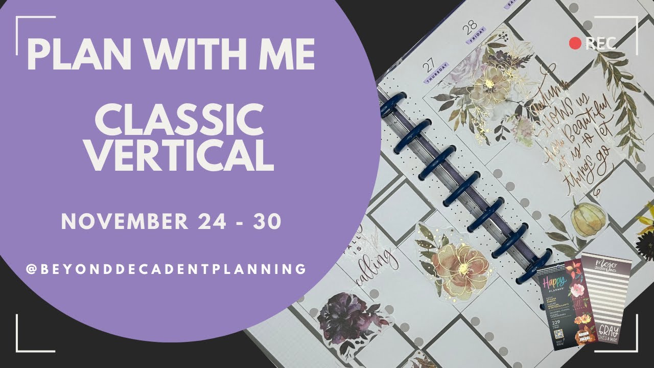 Планируйте вместе со мной! | Классический вертикальный планировщик Happy Planner | Happy Planner ...