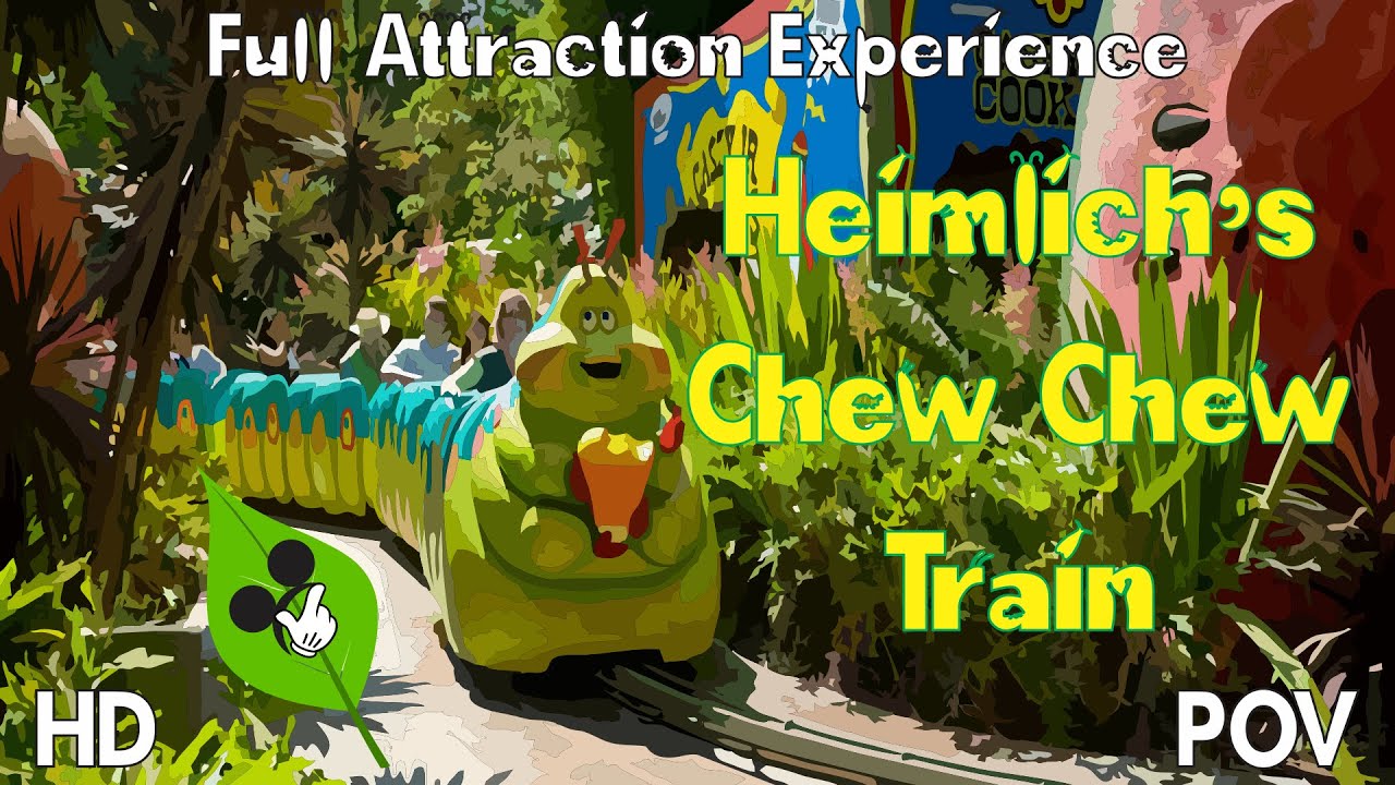 Heimlich's Chew Chew Train Full Experience at 'A Bug's Land' Disney California Adventures HD POV