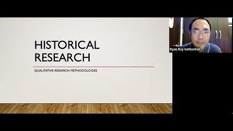 Qualitative Research Lecture 4: Historical Research