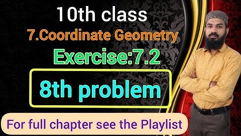 7.Coordinate Geometry Ex:7.2(8th  problem)ssc cbse Telangana 10th class