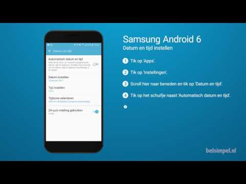 Video: Datum En Tijd Instellen Op Samsung Smartphone