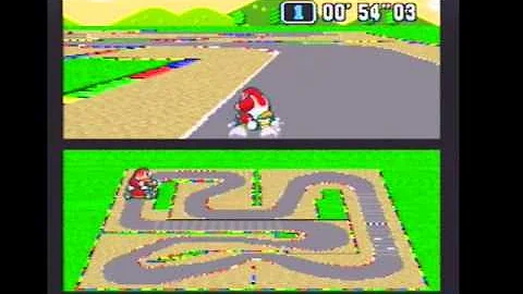 Super Mario Kart (NTSC) Time Trial : Mario Circuit 4 (MC4) - 17"61 NBT (French Record)