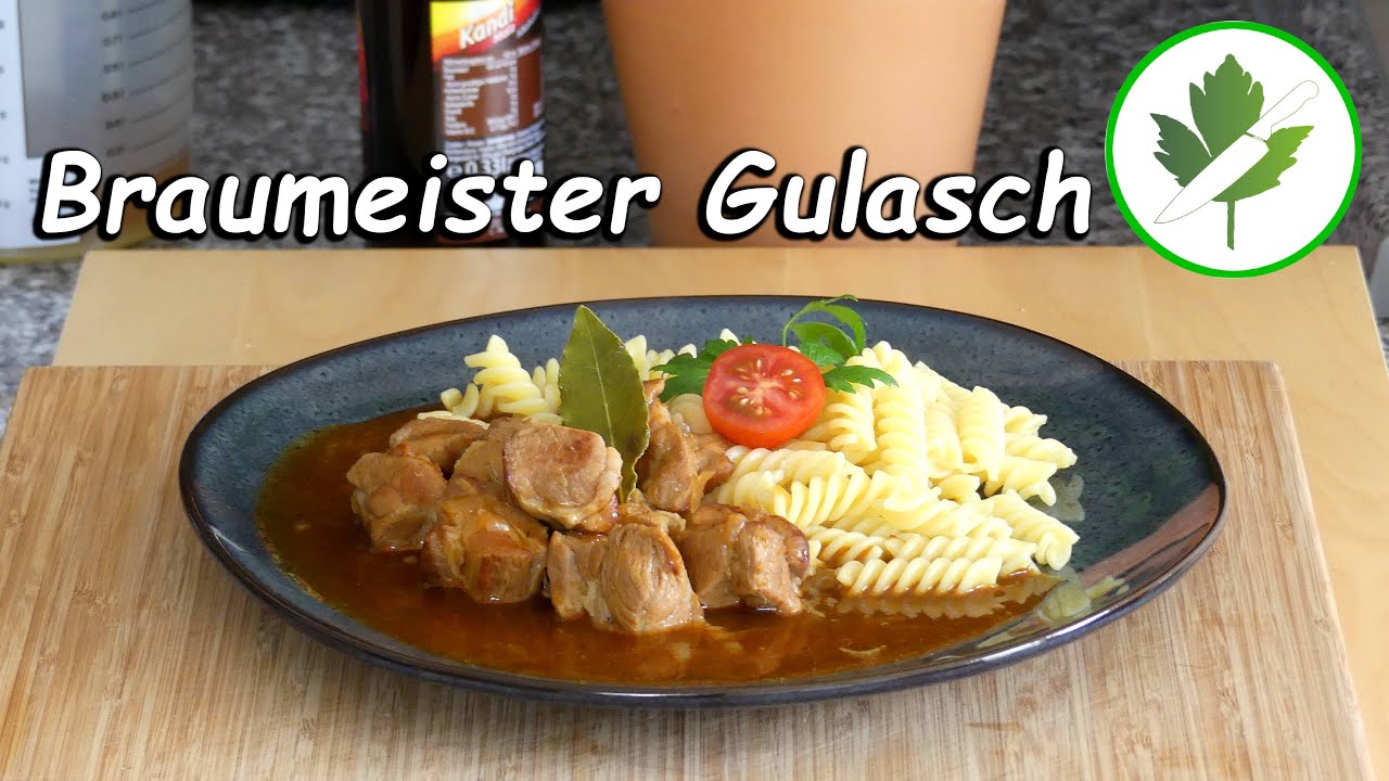 Leckeres, schnelles und günstiges Braumeister Gulasch vom Schwein - YouTube