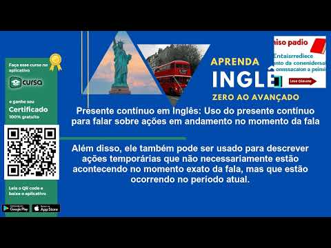 Aula 80   Presente contínuo em Inglês: Uso do presente contínuo para falar sobre ações em andam