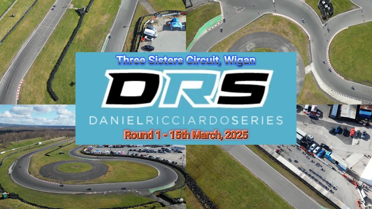 Daniel Ricciardo Series Kart Racing | Drone Footage | Three Sisters Circuit | Wigan