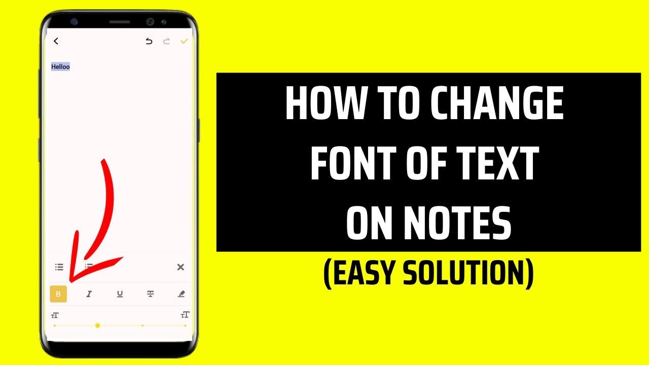 How To Change Font Of Text On Notes - YouTube
