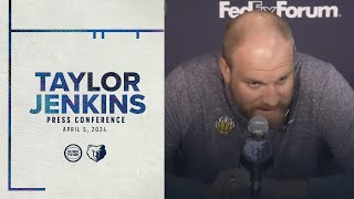 Coach Taylor Jenkins Press Conference | Grizzlies vs. Pistons