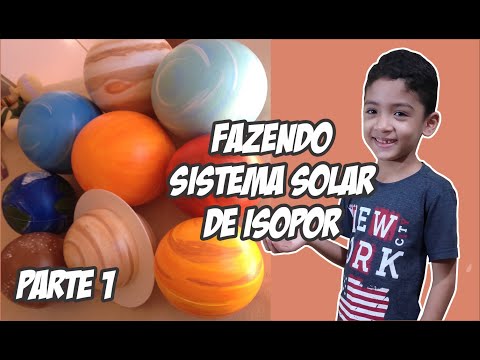 Sistema solar de isopor (PARTE 1) #sistemasolar #planetas #isopor #pintura #tinta #bolaisopor