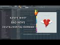 (100% ACCURATE) "Bad News" By Kanye West Instrumental Remake