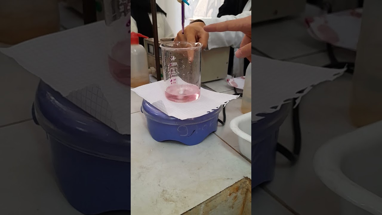 المعايرة اللونية لمحلول كبريتات الحديد الثنائي بواسطة محلول برمنغنات البوتاسيوم @ساميمحمد-ل5ظ3ص