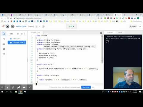2 Creating the Student Class in repl it