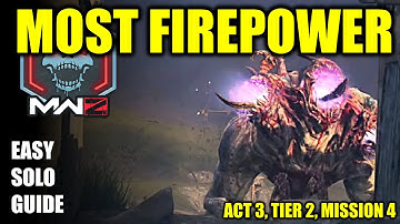 COD MW3 Zombies, Most Firepower Solo mission guide (Act 3, Tier 2, Mission 4)