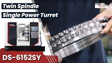 400mm Chain wheel processing by Smartlathe DS-6152SY twin-spindle single power turret CNC lathe.
