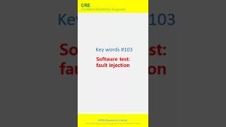 CRE Keywords #103. Software test: fault injection
