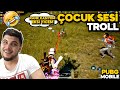 ÇOCUK SESİ İLE RANK KASAN EKİBİ TROLLEDİM😂PUBG Mobile Komik Anlar