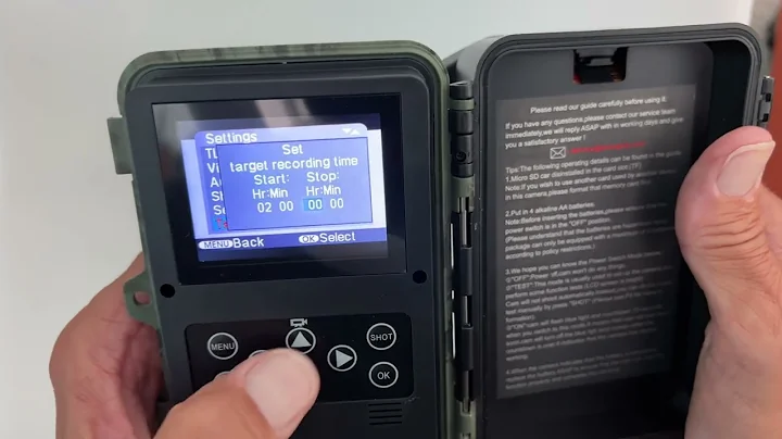 How to set target recording time on Wildlife Camera