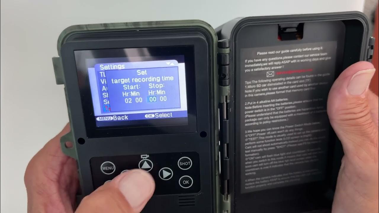 How to set target recording time on Wildlife Camera YouTube