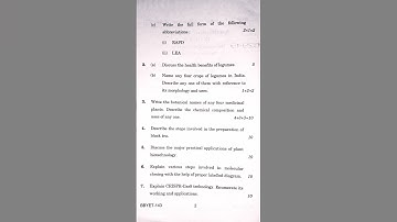 BBYET 143 | Question paper 2022 | Ignou | BSCG 3rd year #viral #importantquestions #shorts