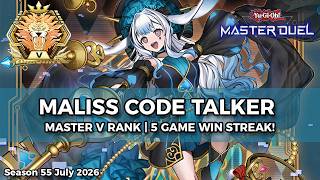 5-0 Streak! Maliss Code Talker Master V Season 55 - Yu-Gi-Oh! Master Duel