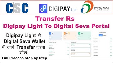 Digipay light to Digital Seva Portal Money transfer I Digipay Light DSP Wallet Rs Transfer #digipay