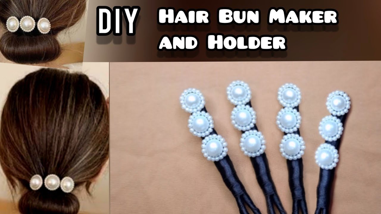 DIY Hair Bun Maker & Holder Making at Home Membuat Hair Bun ala